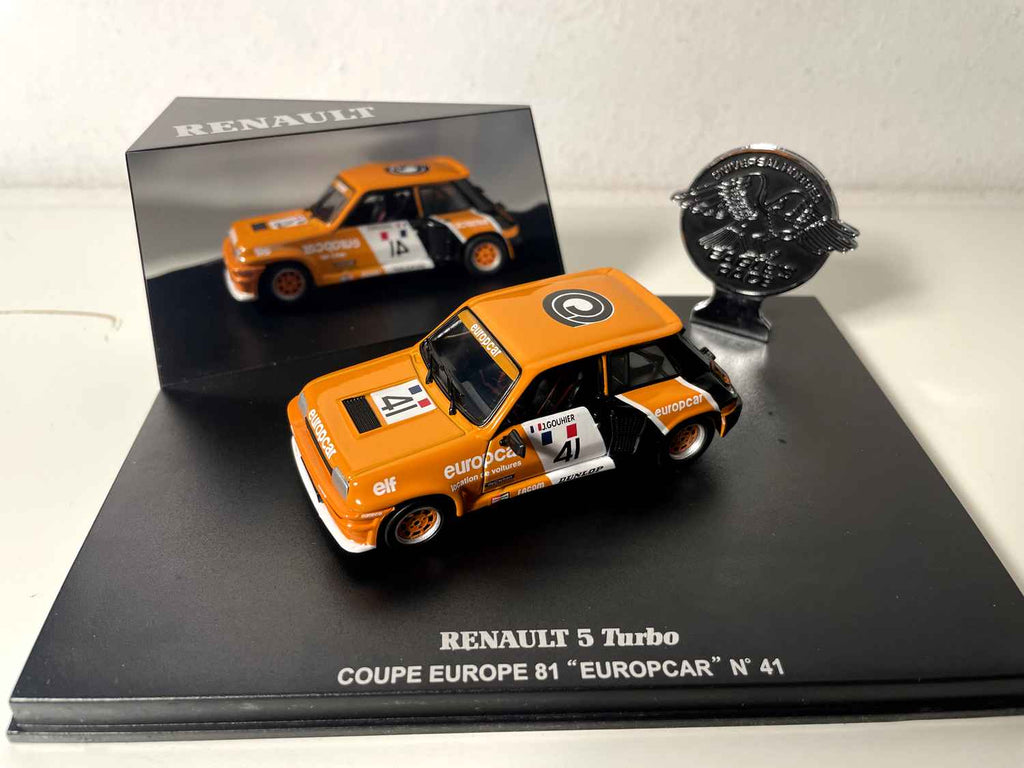 Renault 5 Turbo naranja número 41 Copa de Europa 1981 "Europcar" (caja rectangular)