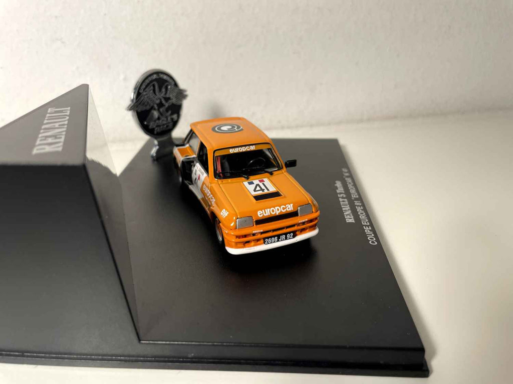 Renault 5 Turbo naranja número 41 Copa de Europa 1981 "Europcar" (caja rectangular)