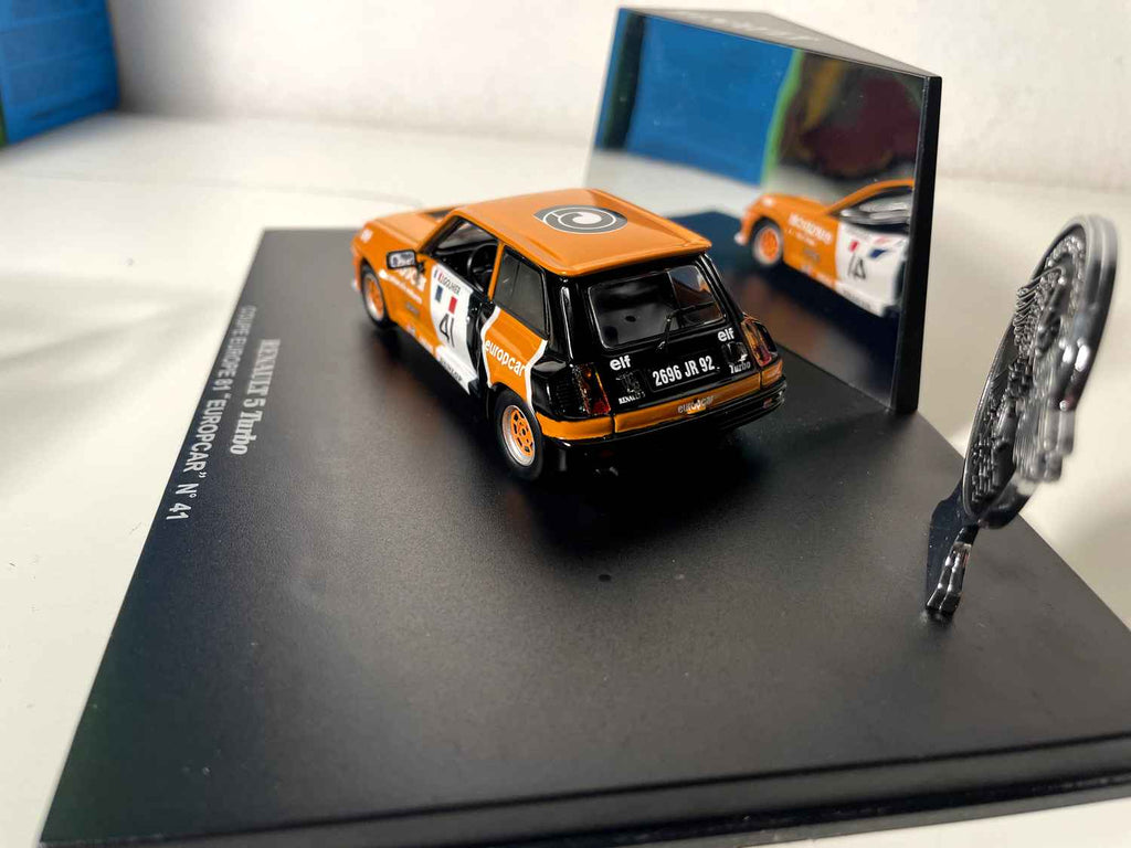 Renault 5 Turbo naranja número 41 Copa de Europa 1981 "Europcar" (caja rectangular)