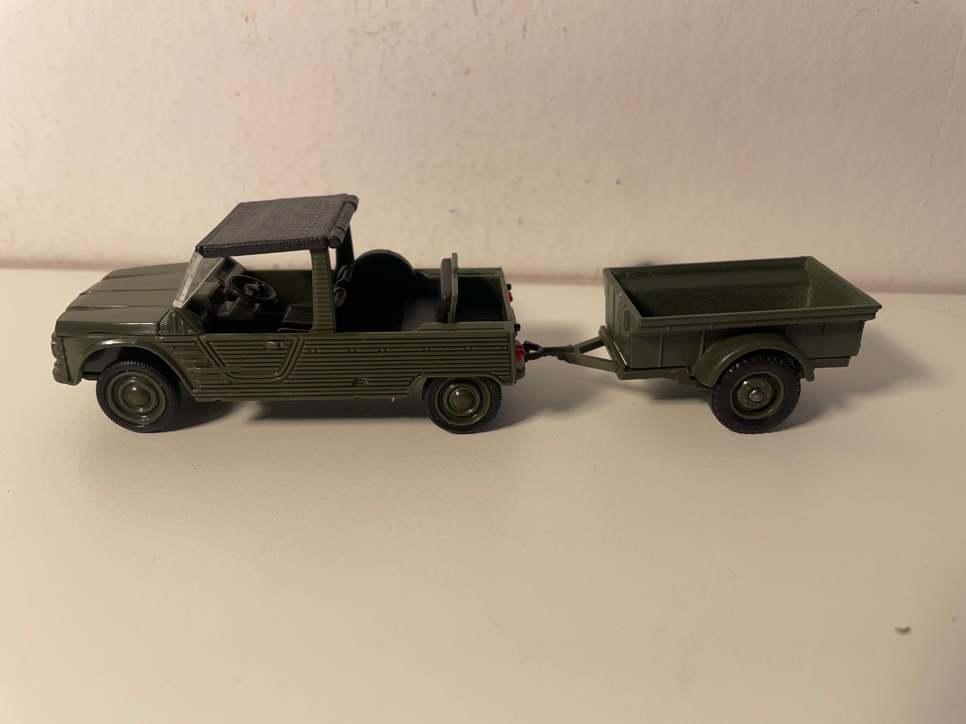 Citroën Méhari militar mat senger Remorque - Solido (franséisch Produktioun) - Këscht N°BO6786