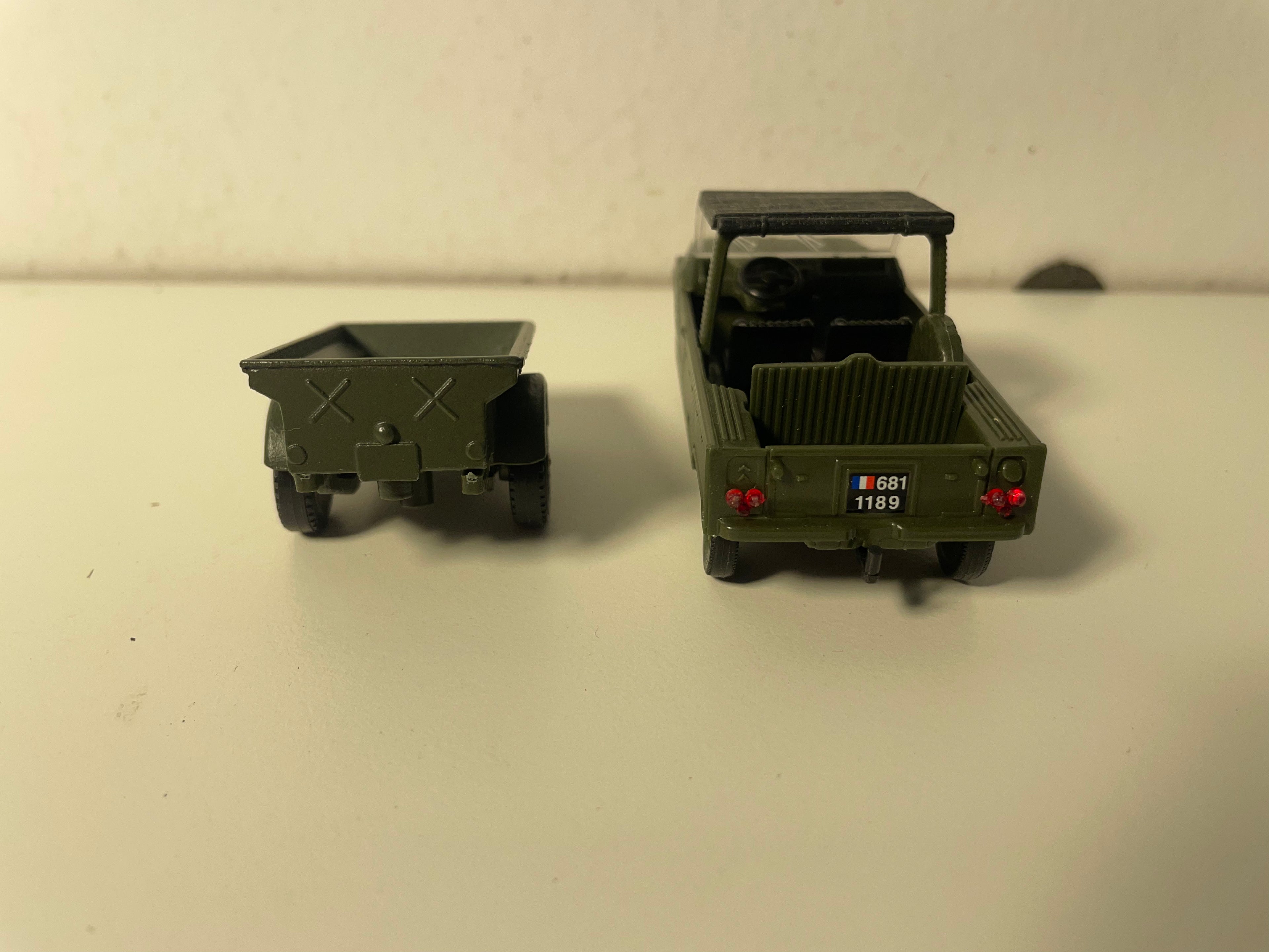 Citroën Méhari militar mat senger Remorque - Solido (franséisch Produktioun) - Këscht N°BO6786