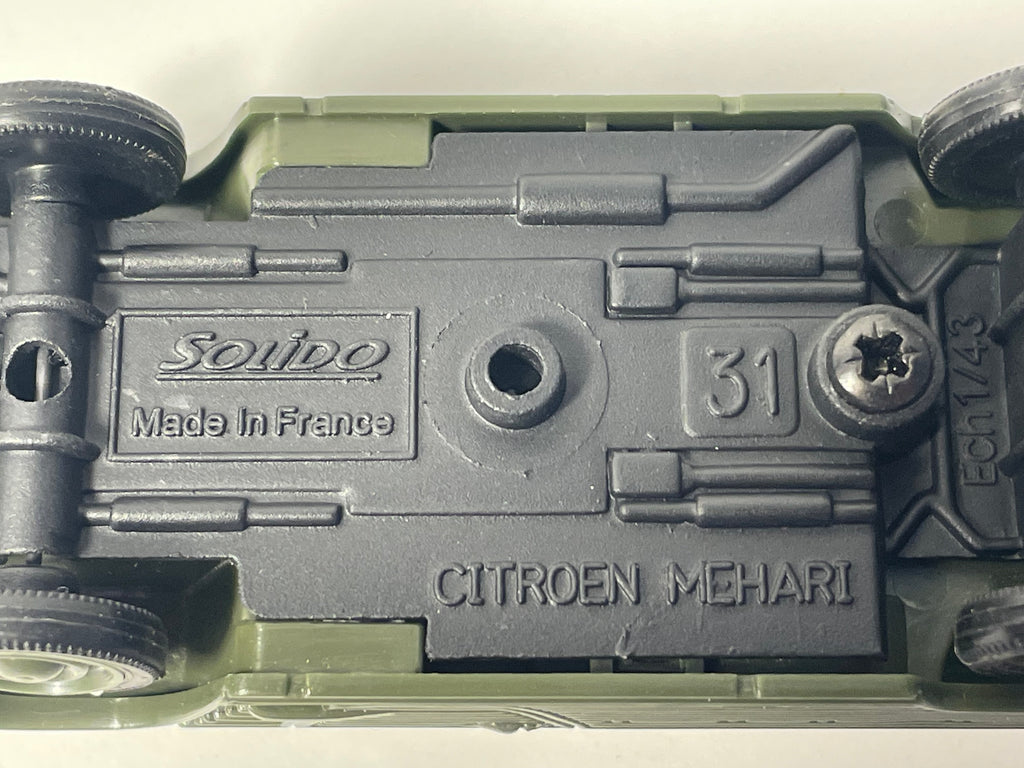 Citroën Méhari Militär mit Anhänger - Solido (Französische Herstellung) - Box N°BO6786