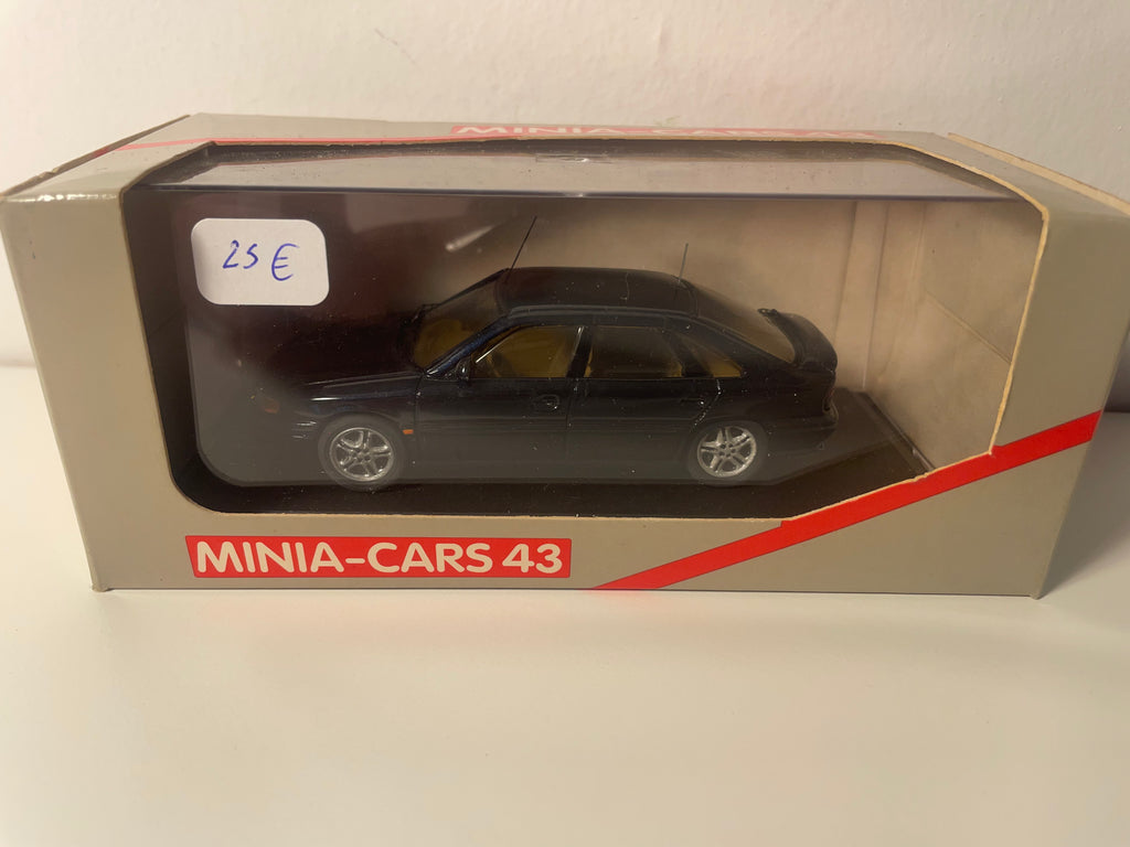 Renault Safrane Baccara Bi-Turbo Azul Escuro de 1993 - Coleção Minia-cars 43