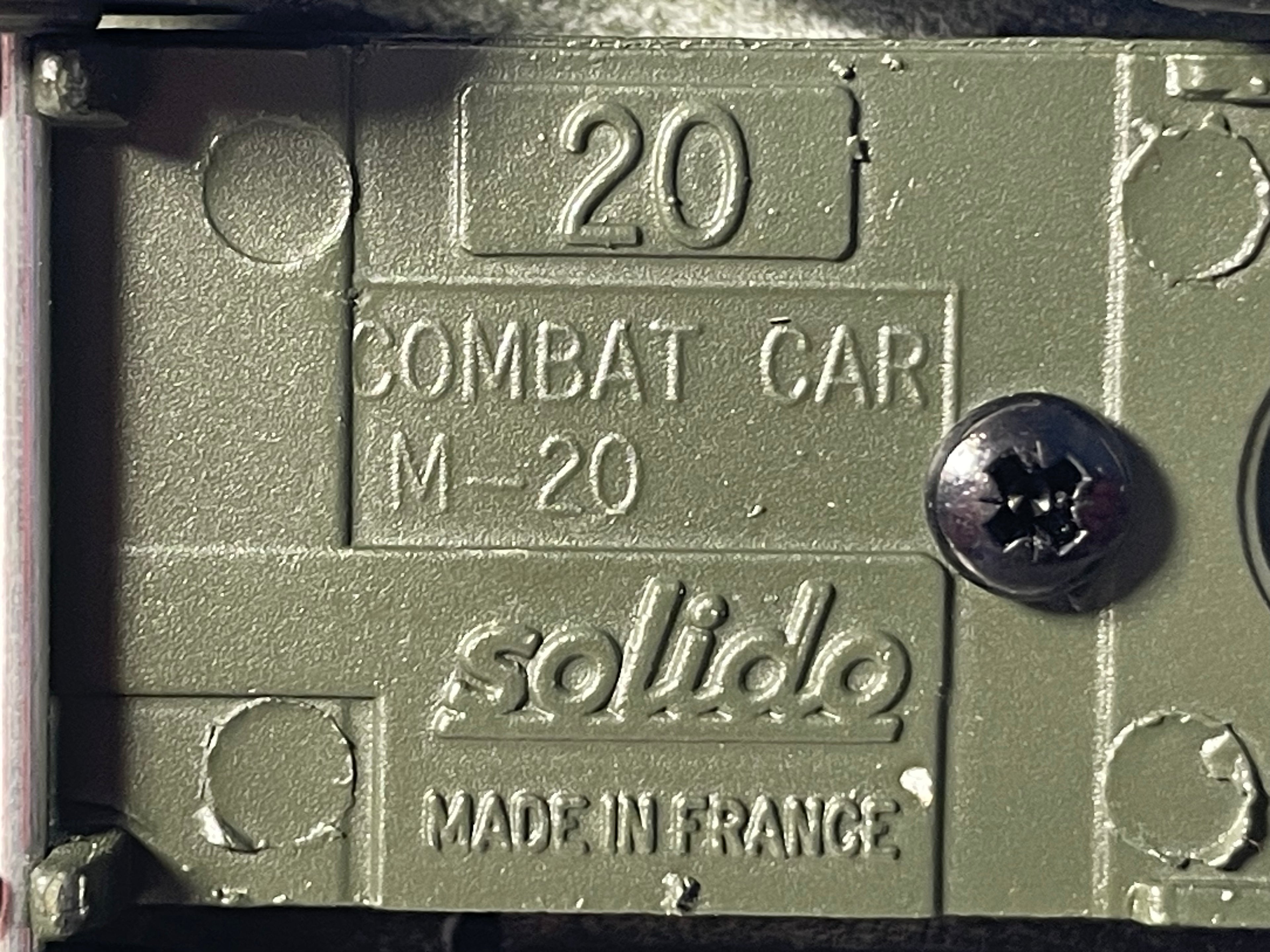 Vehículo militar Combat Car M-20 - Solido (fabricación francesa) - caja N°BC6578