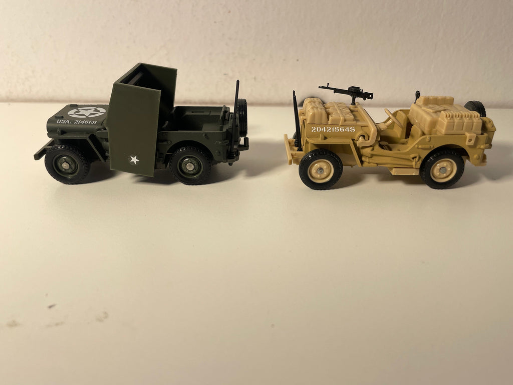 Lot de deux jeep Willys militaires - Solido (fabrication ?) - boite N°AQ1478