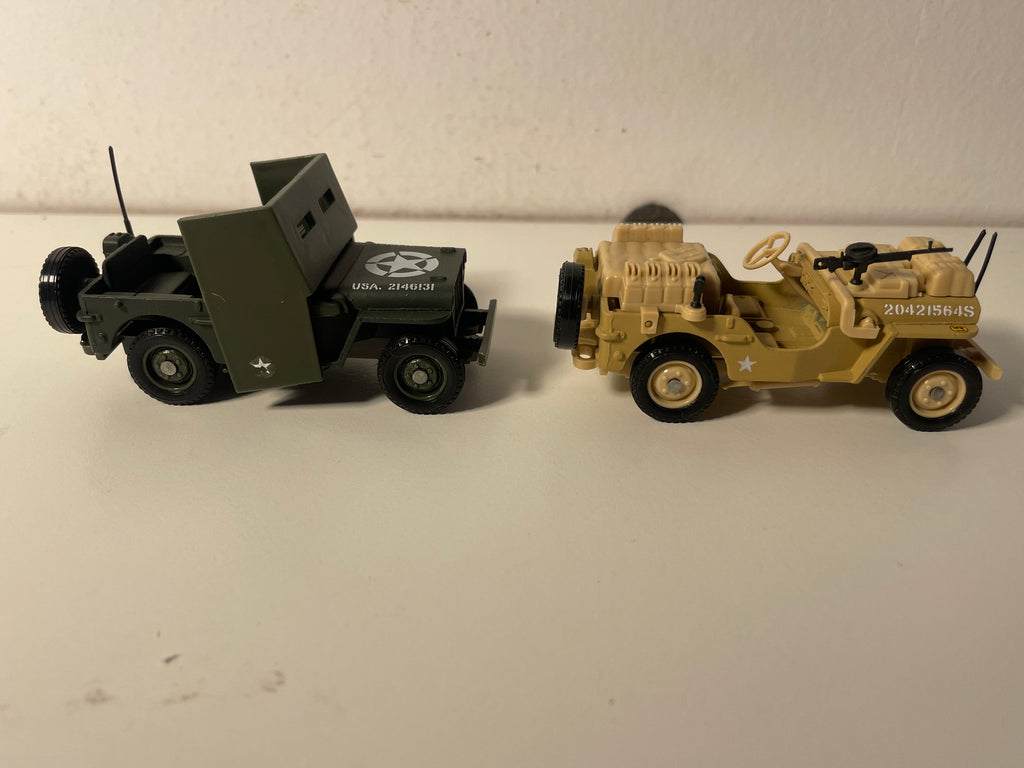 Lot de deux jeep Willys militaires - Solido (fabrication ?) - boite N°AQ1478