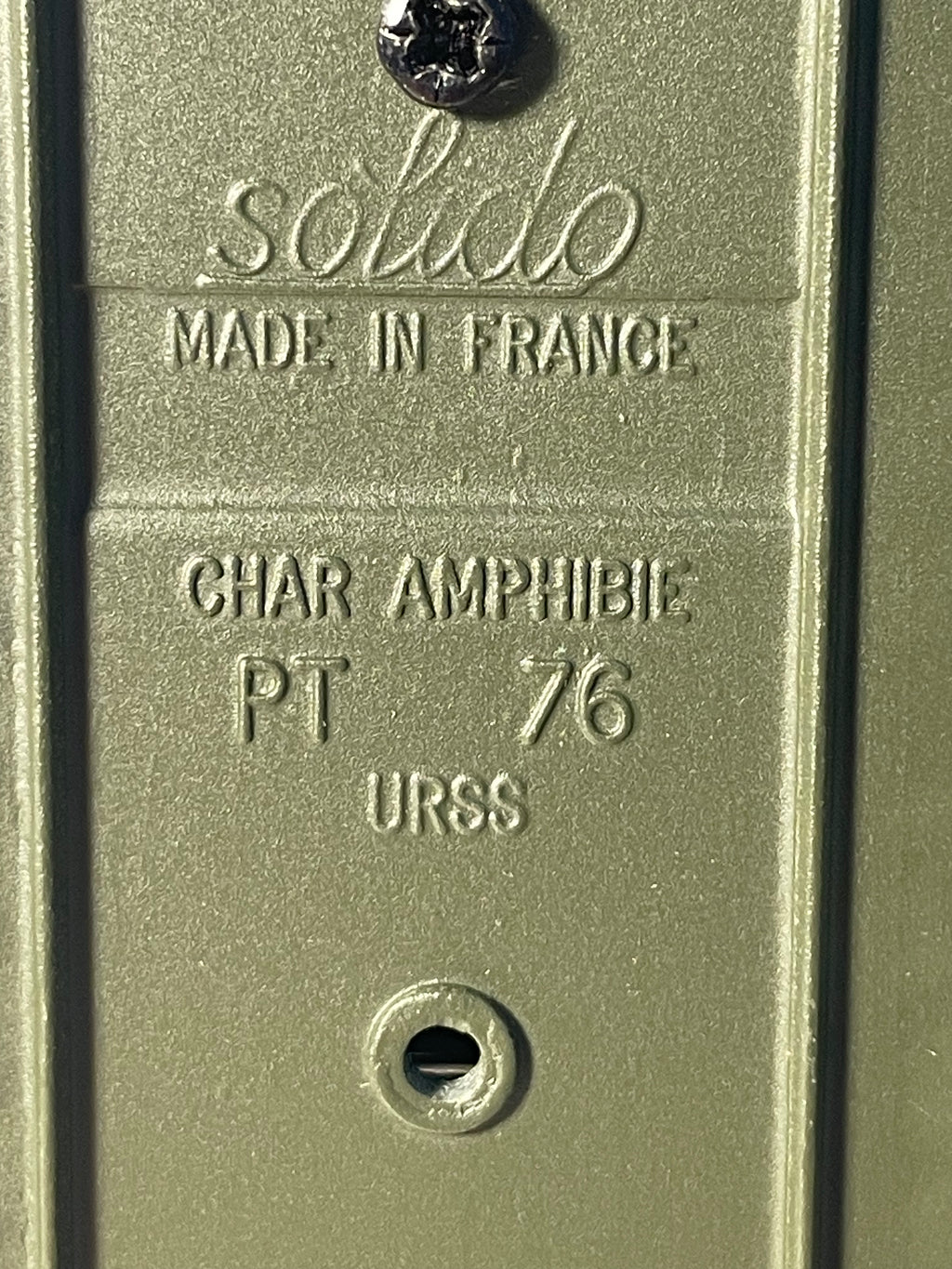 Char militaire amphibie PT 76 (URSS) - Solido (fabrication française) - boite N°CS0978