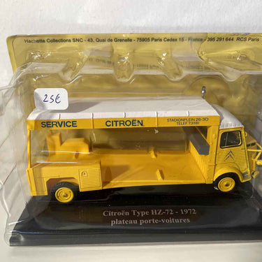 Citroën type HZ-72 de 1972 - plateau porte-voitures - HZ jaune et toit blanc