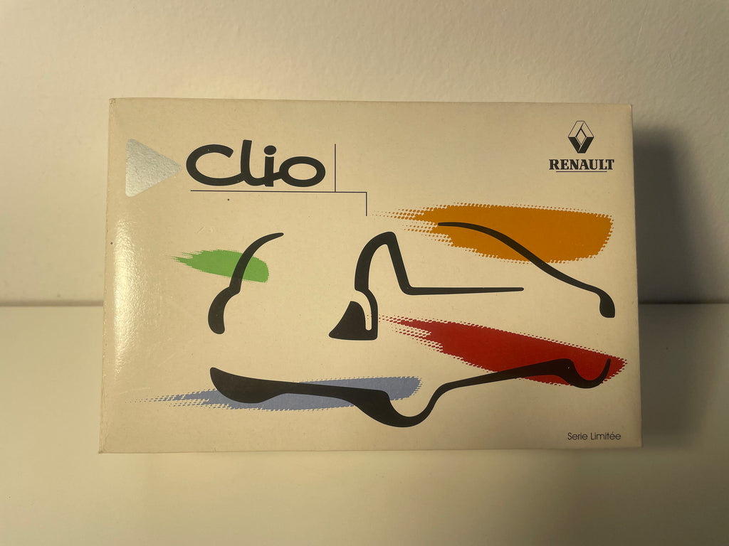 Renault Clio bleue - VITESSE (coffret boite rectangle avec boite en carton blanc)