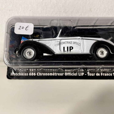 Hotchkiss 686 branco e preto "Cronometrista oficial da LIP" Tour de France 1955