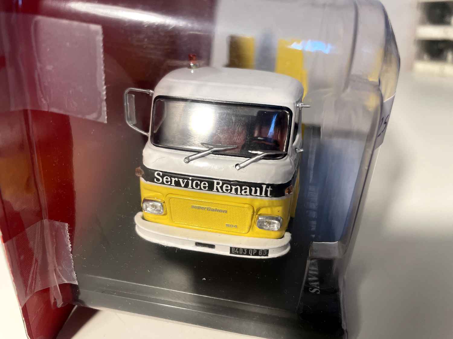 Saviem SG 4 MB 59 car carrier platform truck RENAULT service (yellow and white truck)