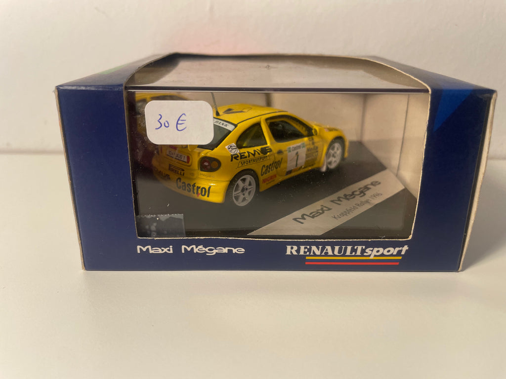 Renault Maxi Mégane jaune numéro 1 - rallye de Krappfeld de 1996 - Vitesse (boite carrée)