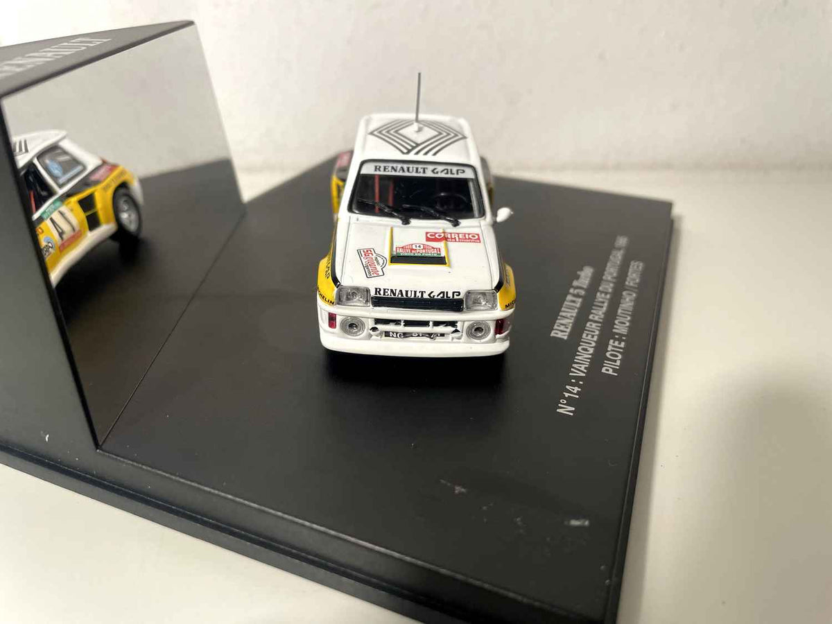 Renault 5 Turbo blanco y amarillo número 14 - Rally de Portugal de 1986 (caja rectangular)