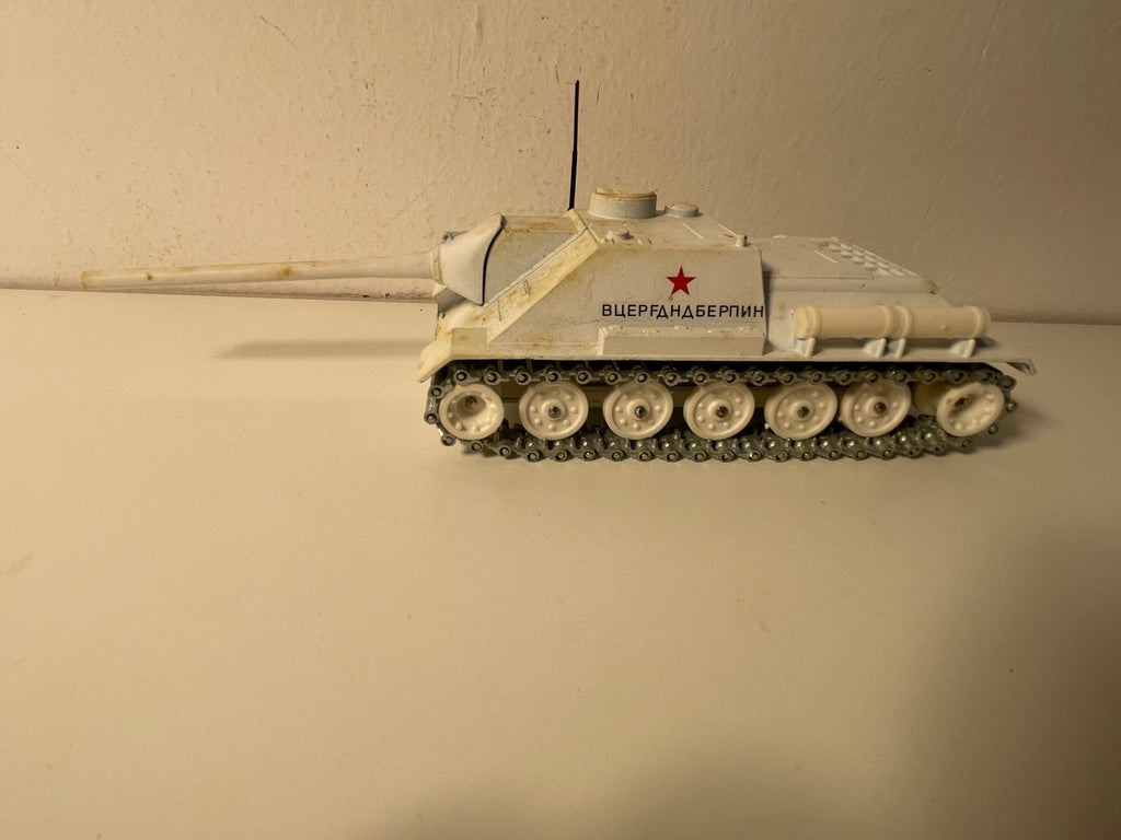 Char militaire SU 100 (URSS) - Solido (fabrication française) - boite N°BT7700 (char tâché)