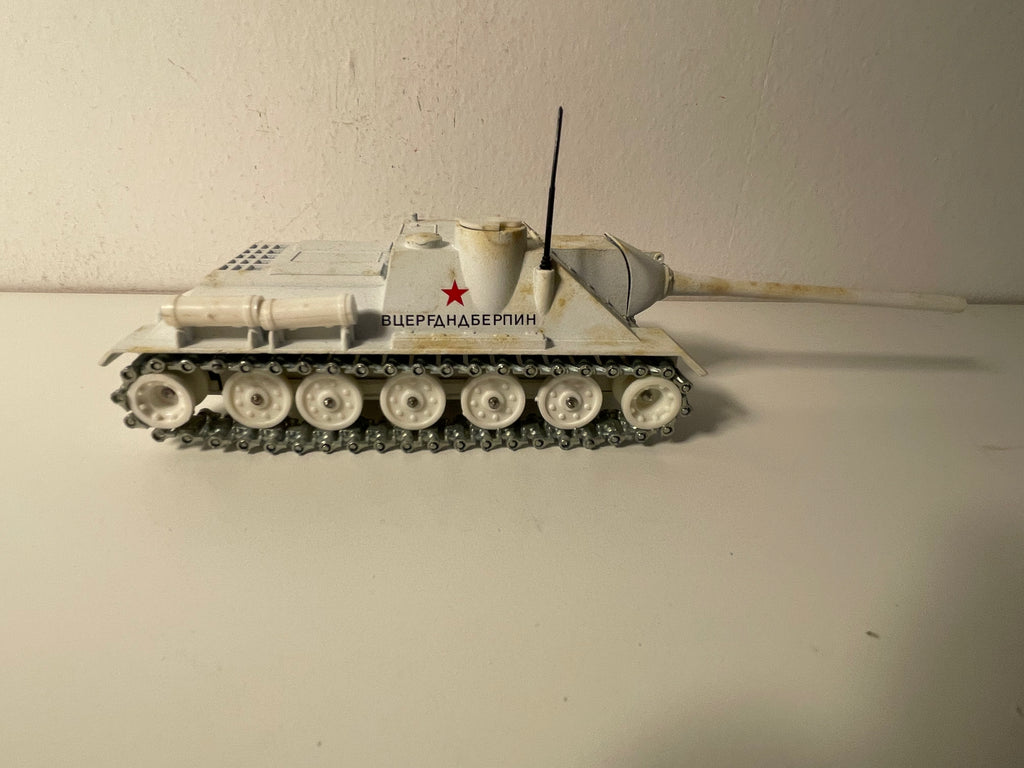 Char militaire SU 100 (URSS) - Solido (fabrication française) - boite N°BT7700 (char tâché)
