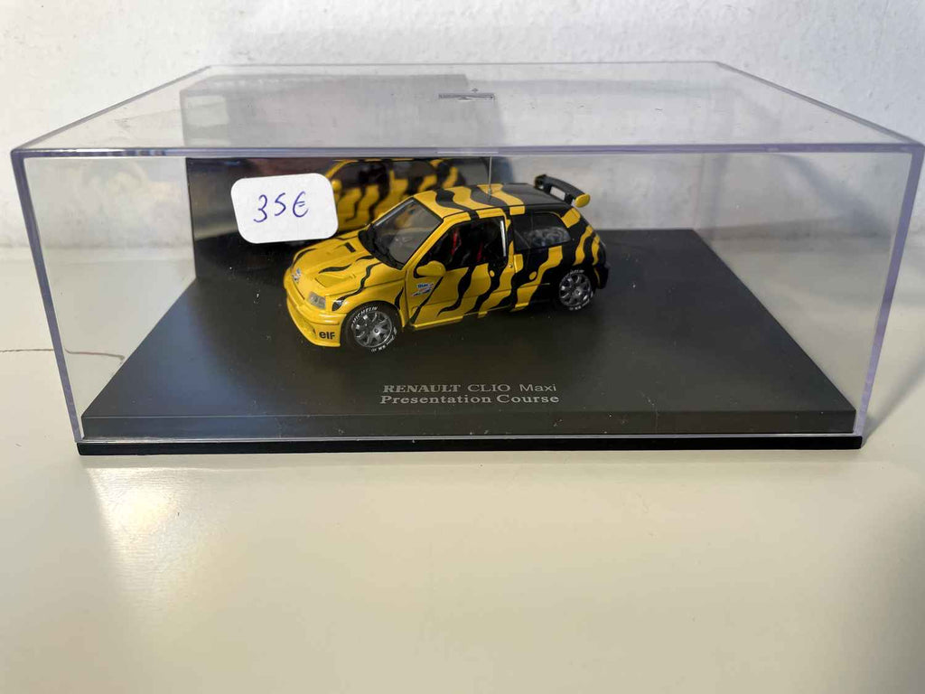 Renault Clio Maxi Gelb und Schwarz - Rennpräsentation (Rechteckbox)