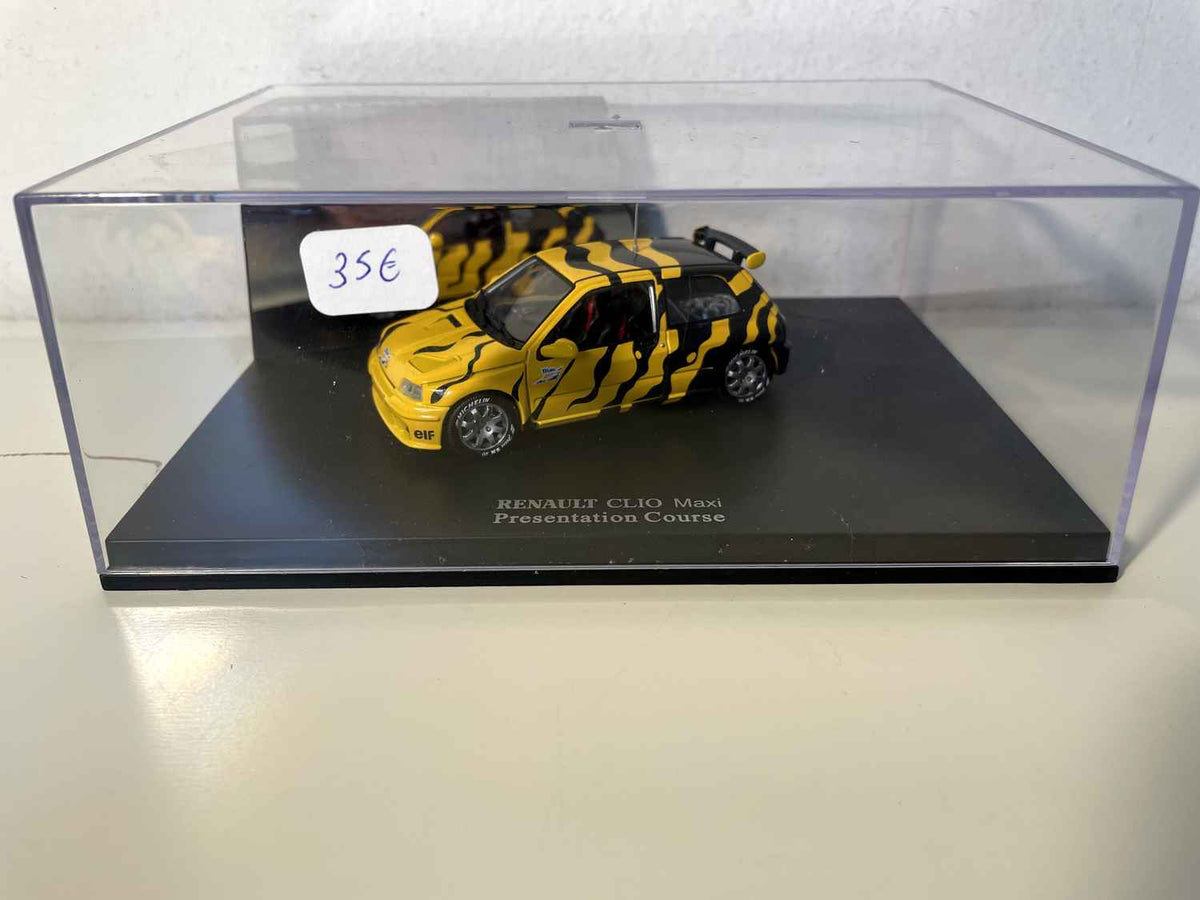 Renault Clio Maxi Gelb und Schwarz - Rennpräsentation (Rechteckbox)