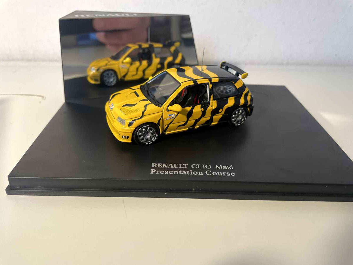 Renault Clio Maxi Gelb und Schwarz - Rennpräsentation (Rechteckbox)