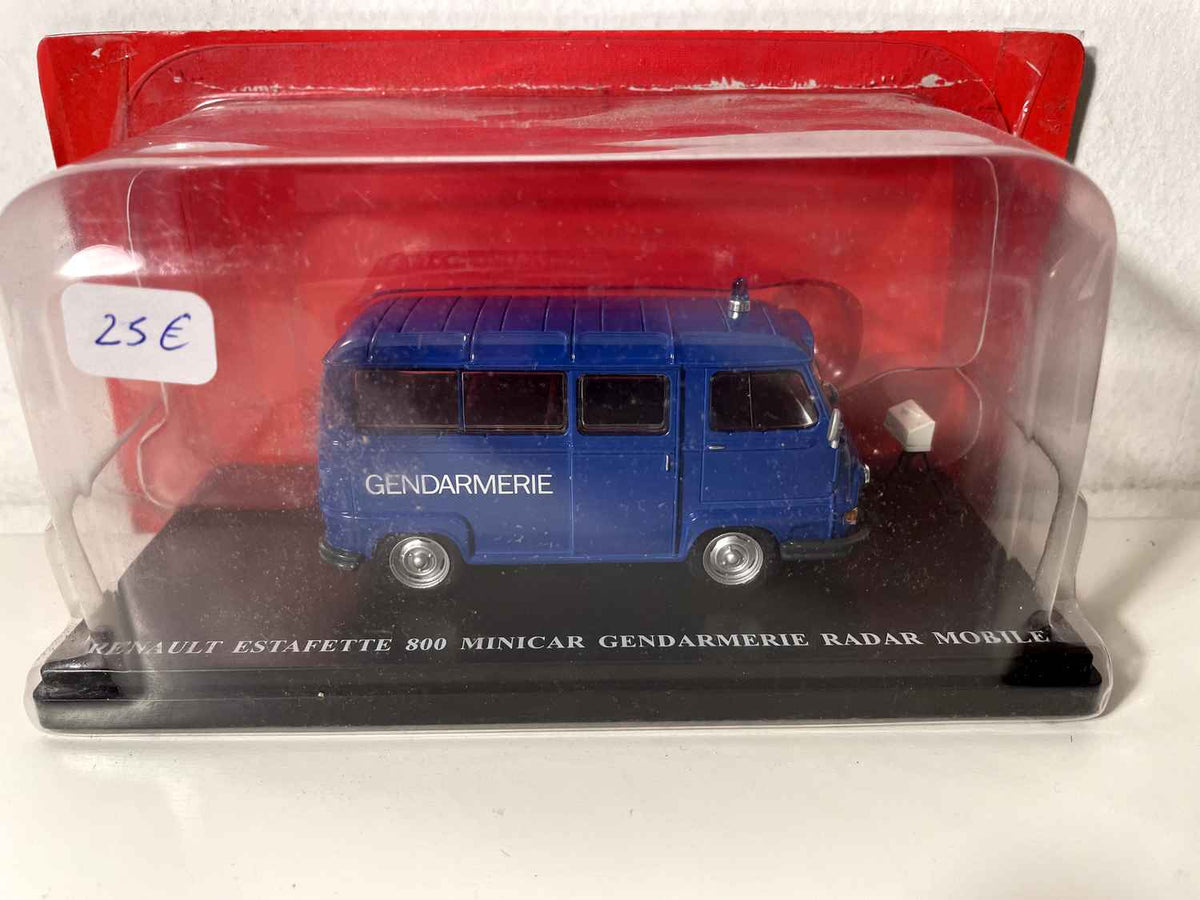 Renault estafette 800 minicar bleue gendarmerie avec radar mobile