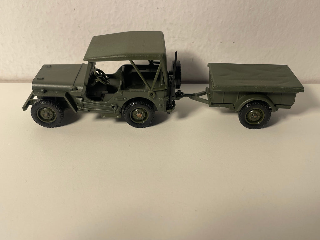 Jeep Willys militaire et sa remorque - Solido (fabrication ?) - boite N°CK4691