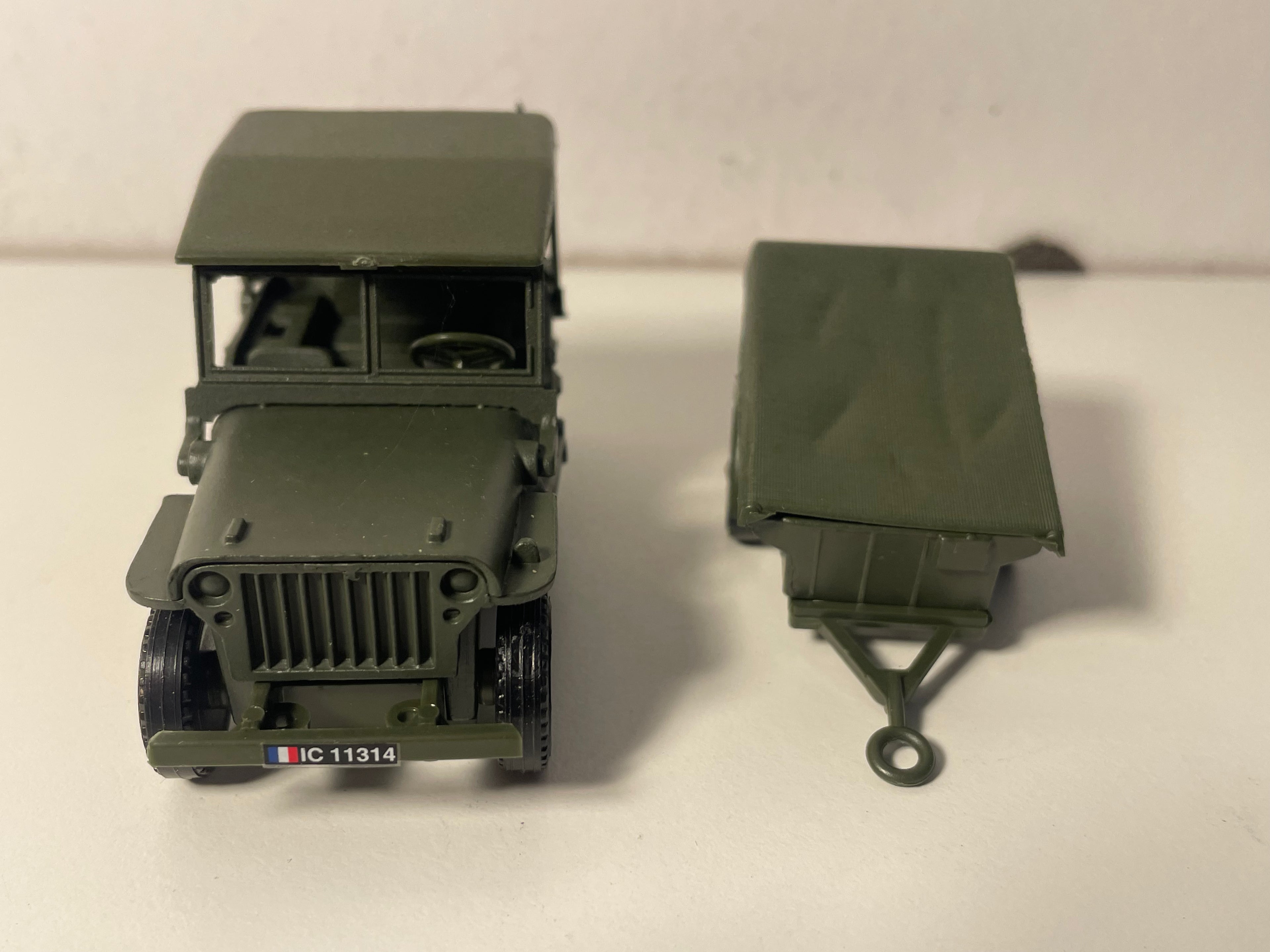 Jeep Willys militaire et sa remorque - Solido (fabrication ?) - boite N°CK4691