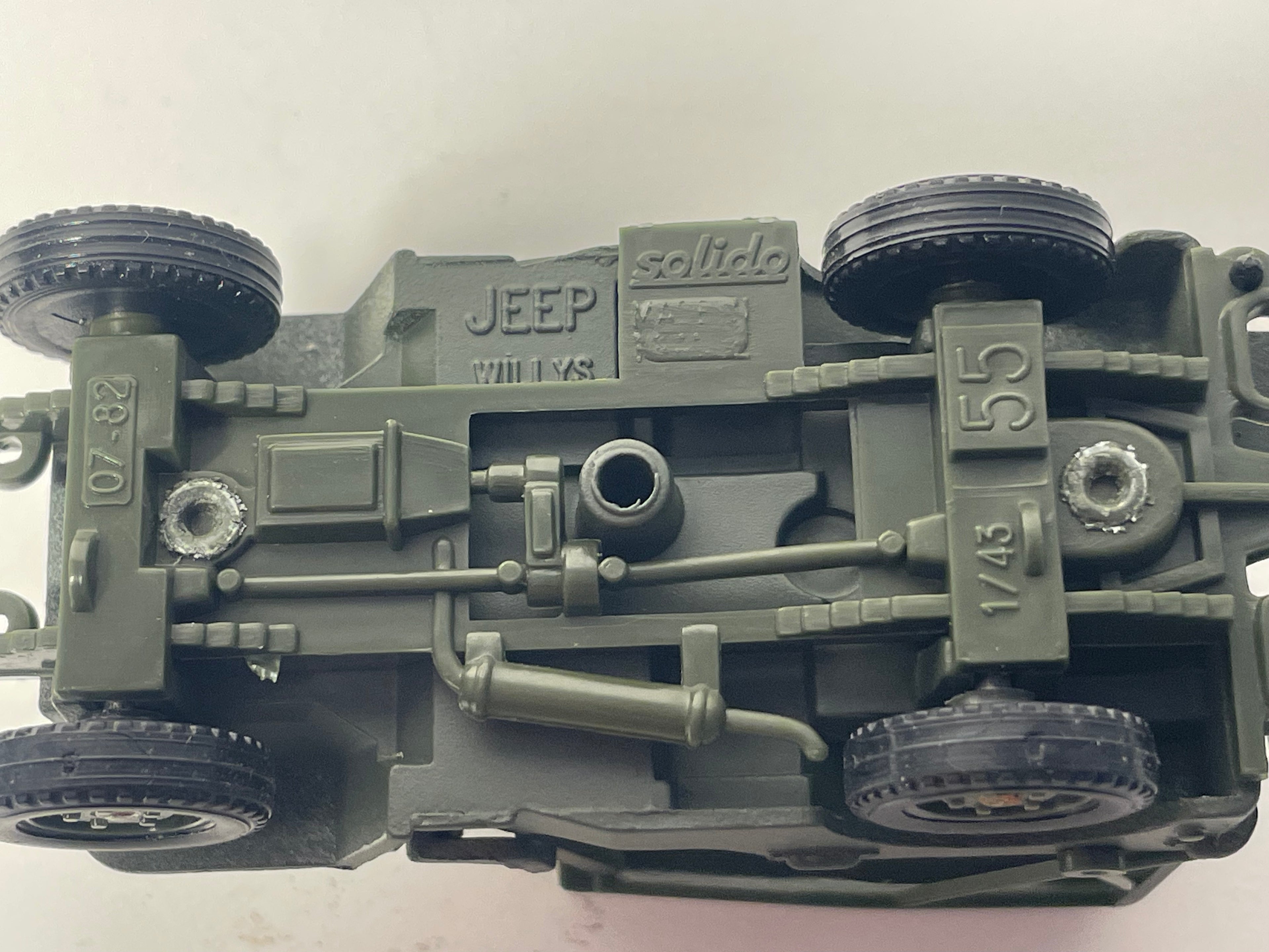 Jeep Willys militaire et sa remorque - Solido (fabrication ?) - boite N°CK4691