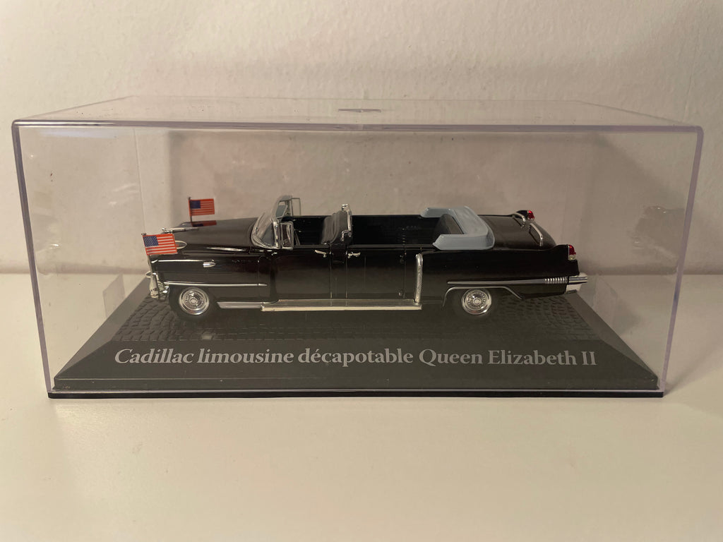 Limusina Cadillac descapotable negra Reina Isabel 2 (colección de coches de jefes de estado) - viaje a París de Dwight D. Eisenhower en 1959