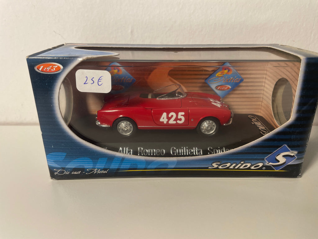 Alfa Romeo Giulietta Spider Vermelha Número 425 de 1958 - Referência Solido 4577
