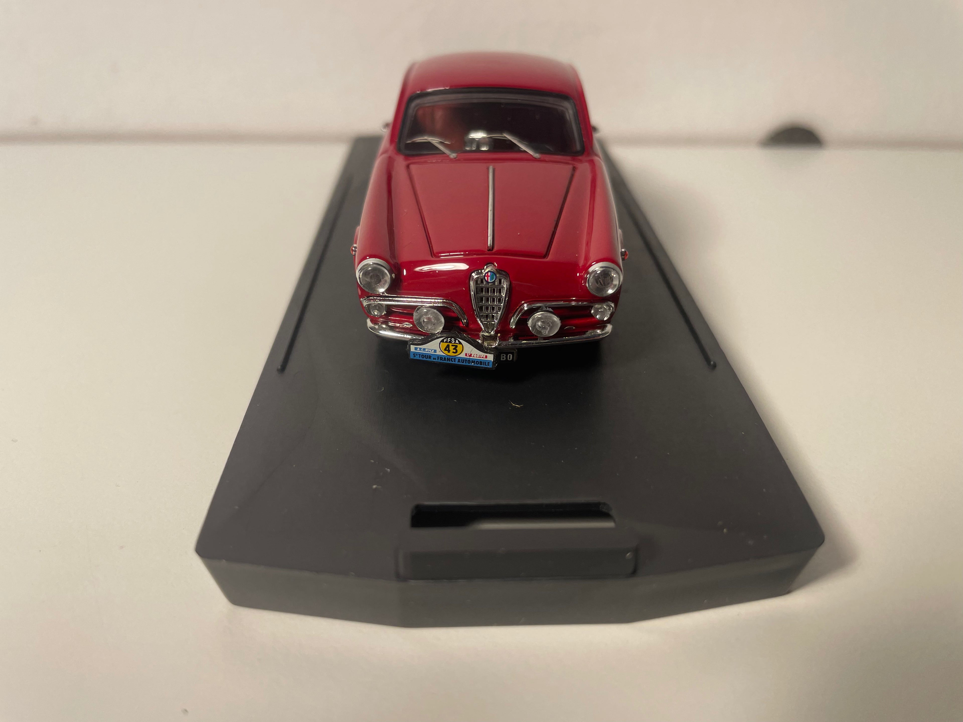 Alfa Romeo Giulietta Sprint Veloce Red Number 43 - Tour de France 1956 - Brand BANG (Italian Manufacturing)