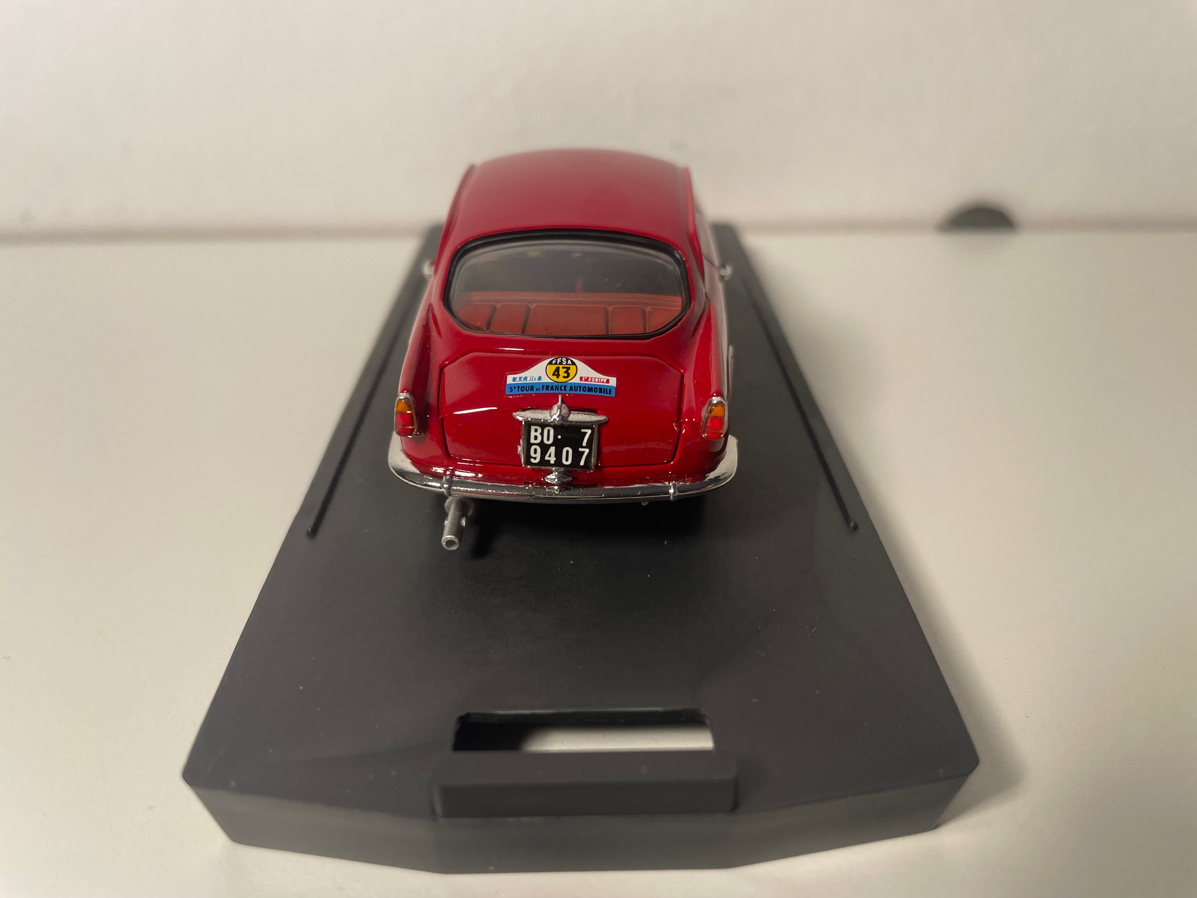 Alfa Romeo Giulietta Sprint Veloce Red Number 43 - Tour de France 1956 - Brand BANG (Italian Manufacturing)