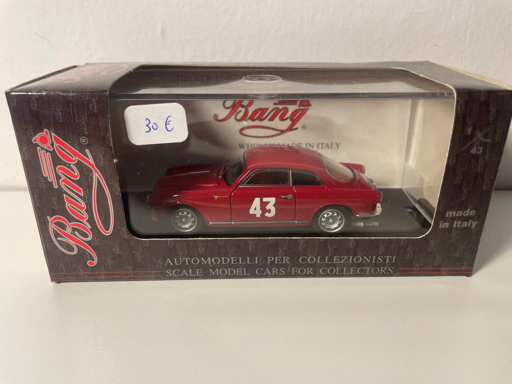Alfa Romeo Giulietta Sprint Veloce Red Number 43 - Tour de France 1956 - Brand BANG (Italian Manufacturing)