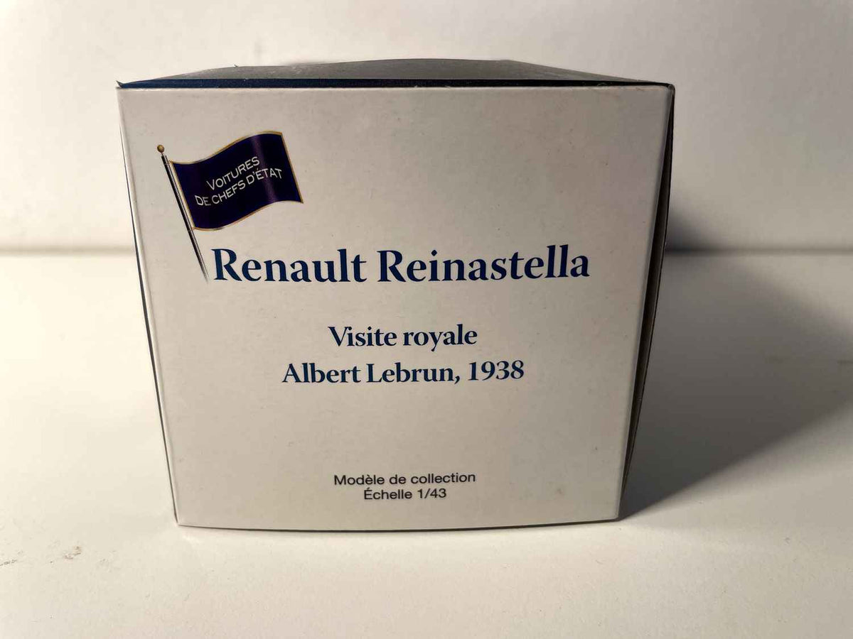 Renault Réinastella noire (collection voitures de chefs d'état) - Visite royale d'Albert Lebrun de 1938