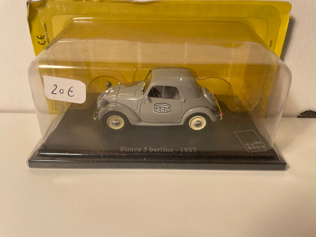 1937 Simca 5 Gray Sedan La Poste - PTT - Telephony