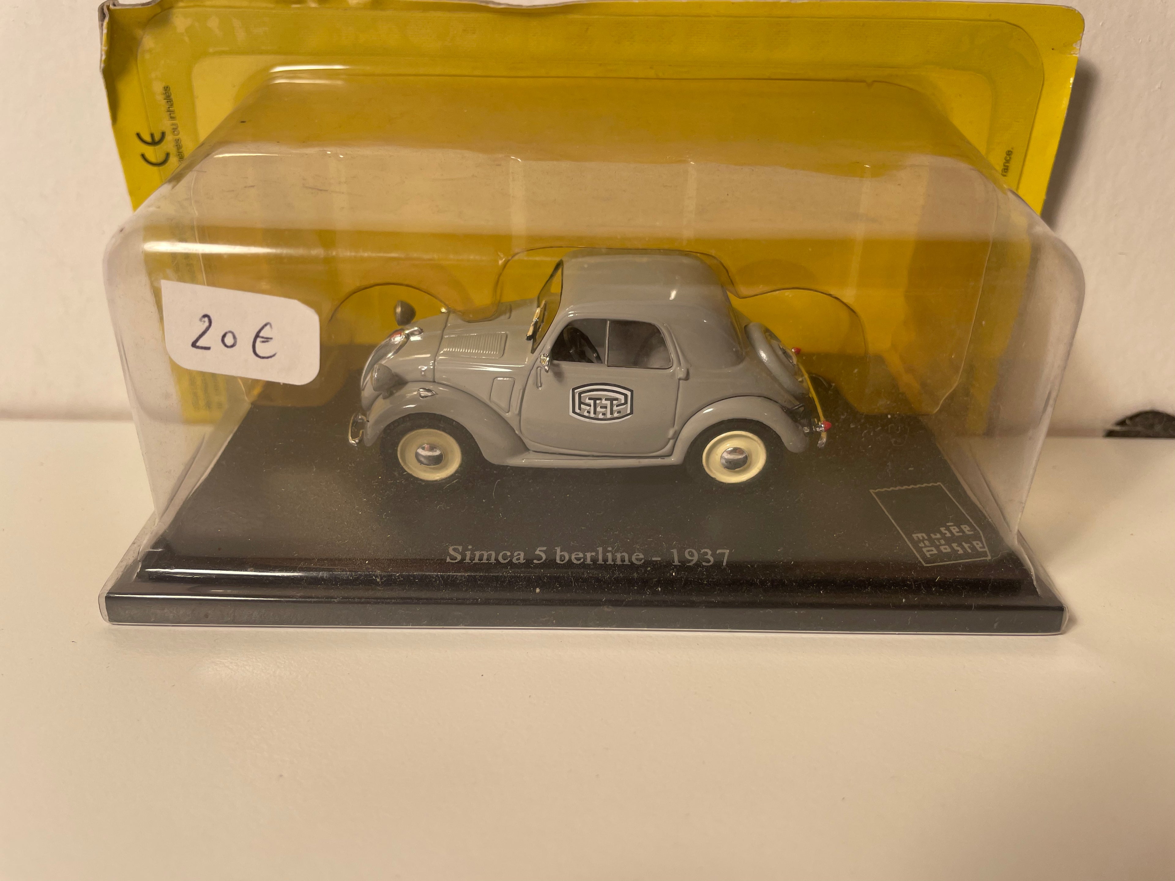 1937 Simca 5 Gray Sedan La Poste - PTT - Telephony