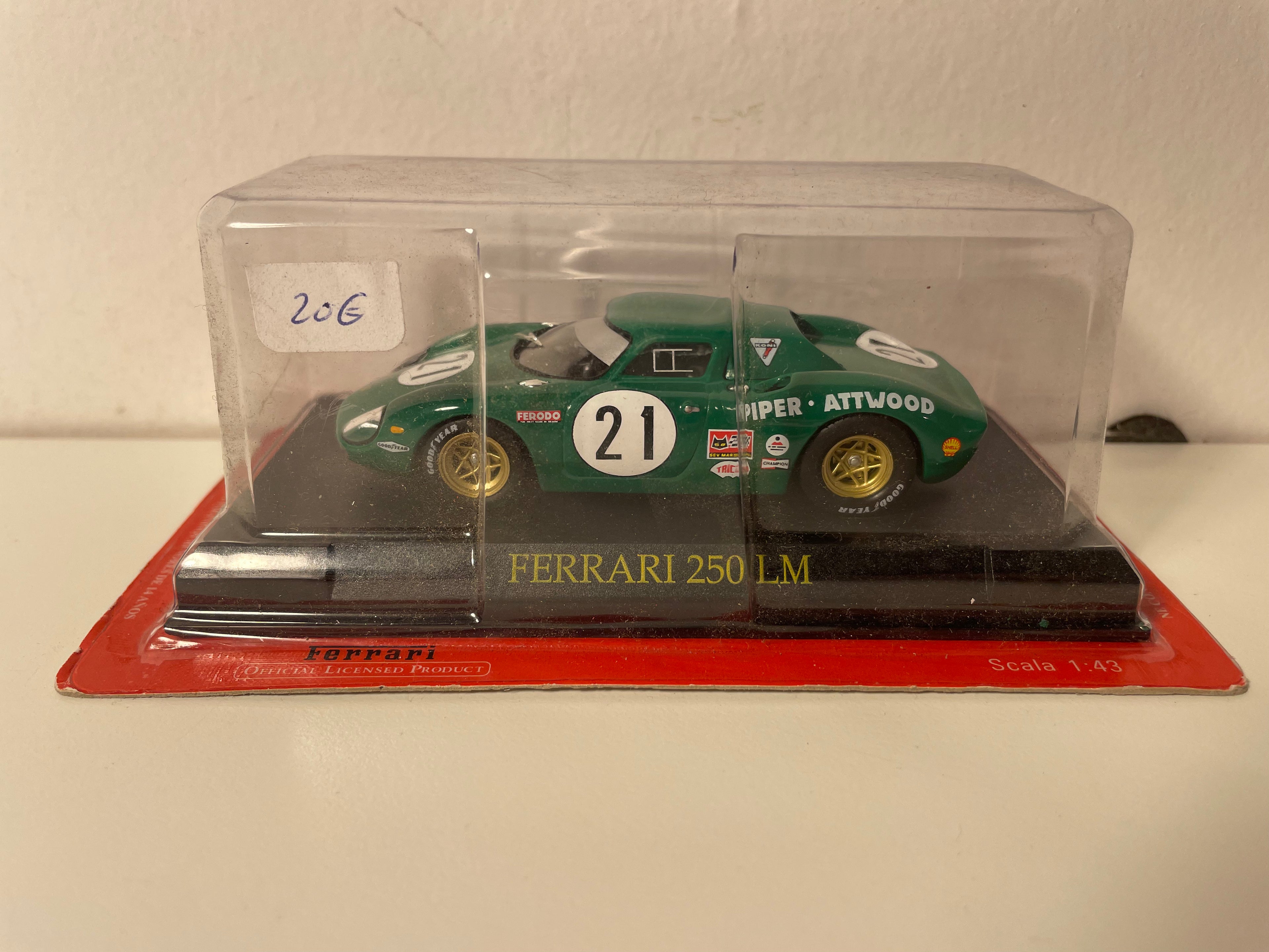 Ferrari 250LM verde número 21 (blister)