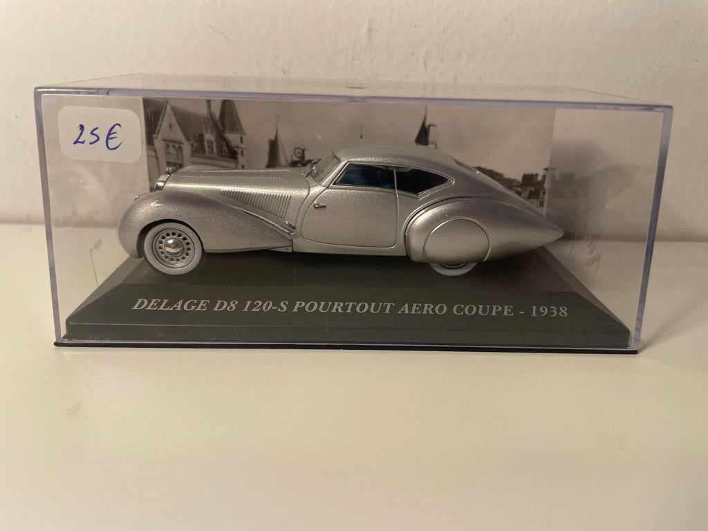 Delage D8 120-S 1938 Coupé aerodinamica grigia