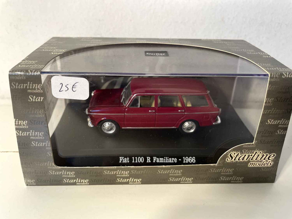 Fiat 1100 R Familiare bordeaux de 1966 - collection Starline models