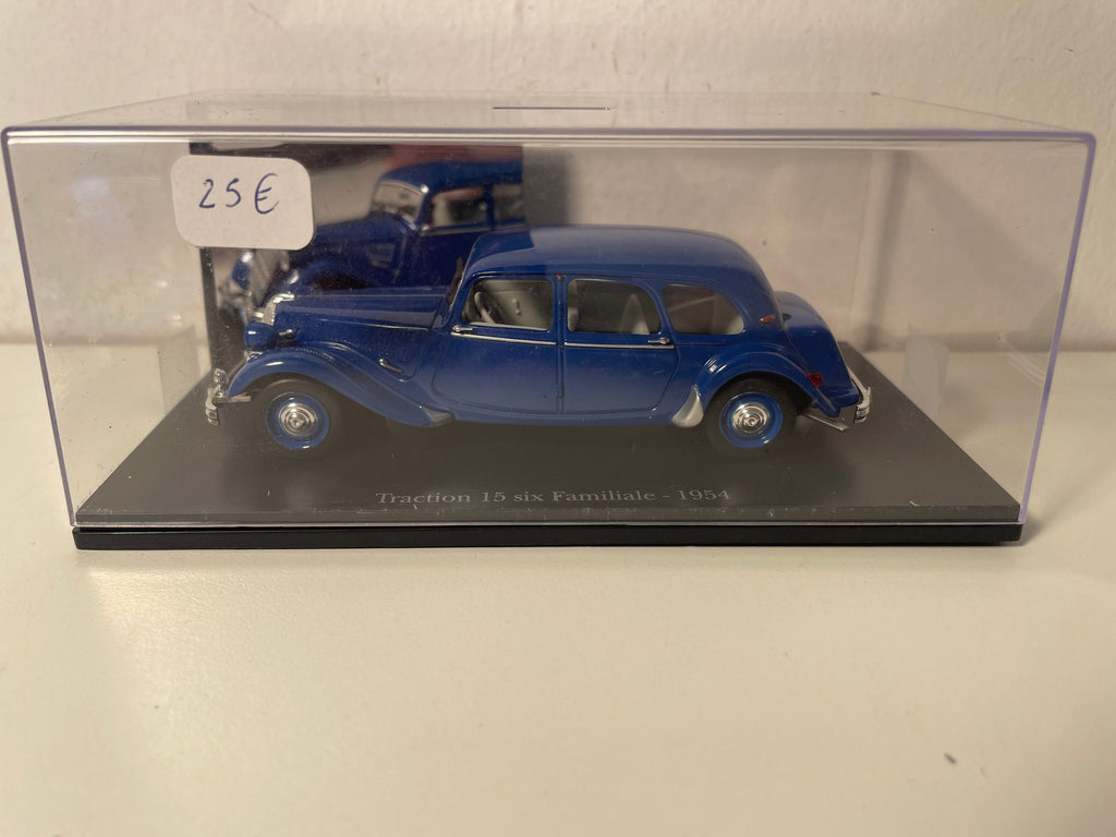 Citroën Traction 15 six Familiale azul de 1954 (caja de plexiglas)