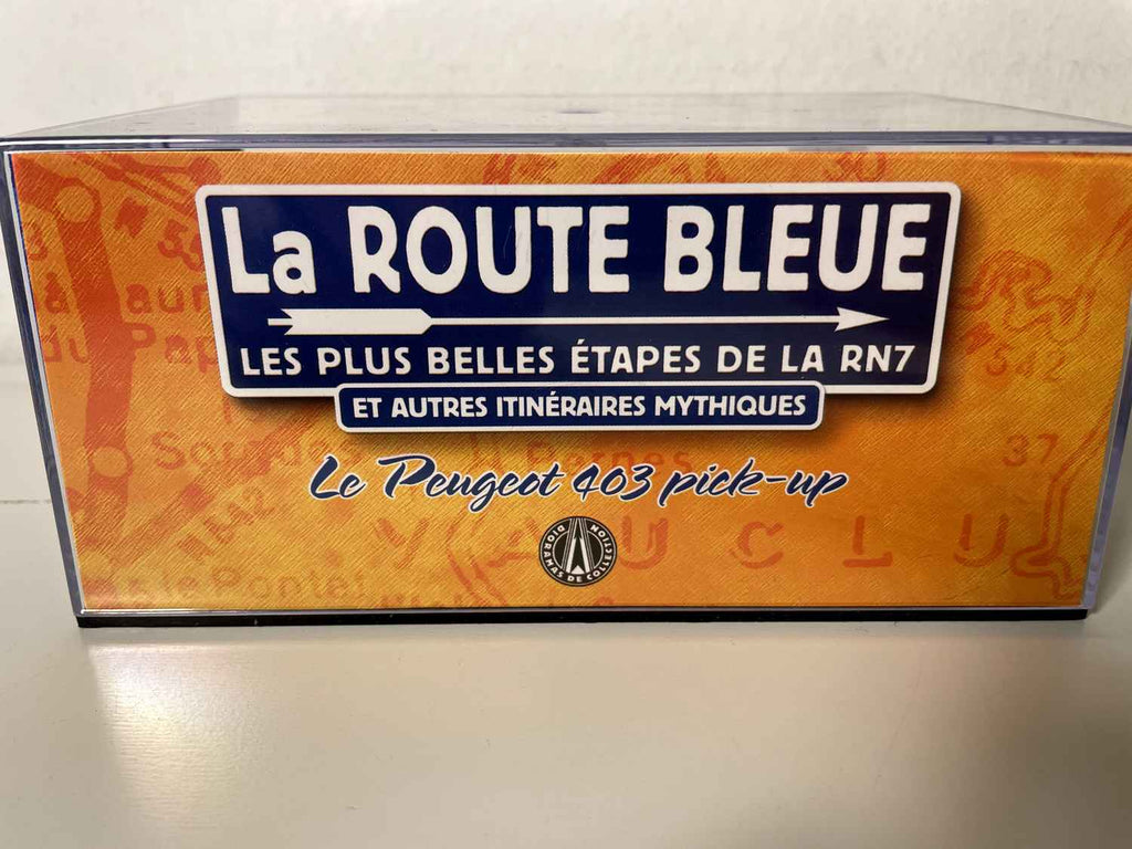 Peugeot 403 grey tarpaulin pick-up - La Nationale 7 - the blue route