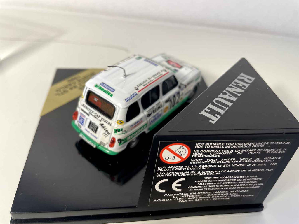 Renault 4L R4 GTL biała numer 102 rajd Monte Carlo z 1993 roku - w skali Referencja L093