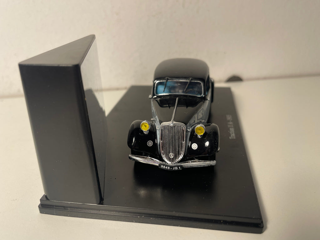 Citroën Traction 11A noire et bleue de 1935 (boite plexi)