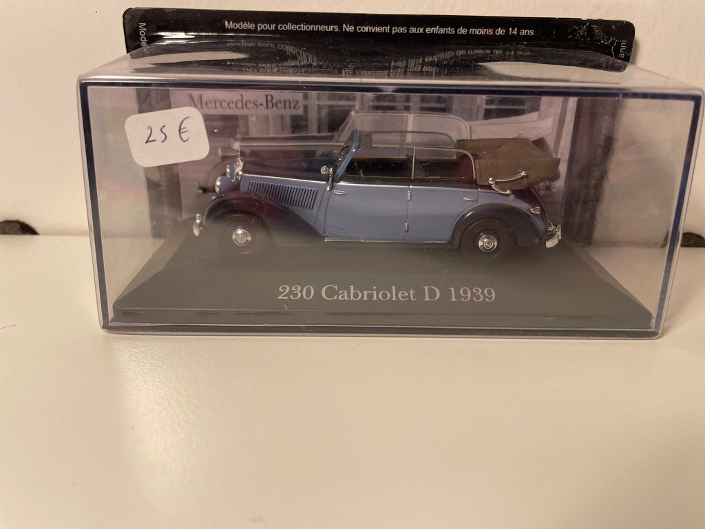 Mercedes 230 cabriolet D bleue de 1939
