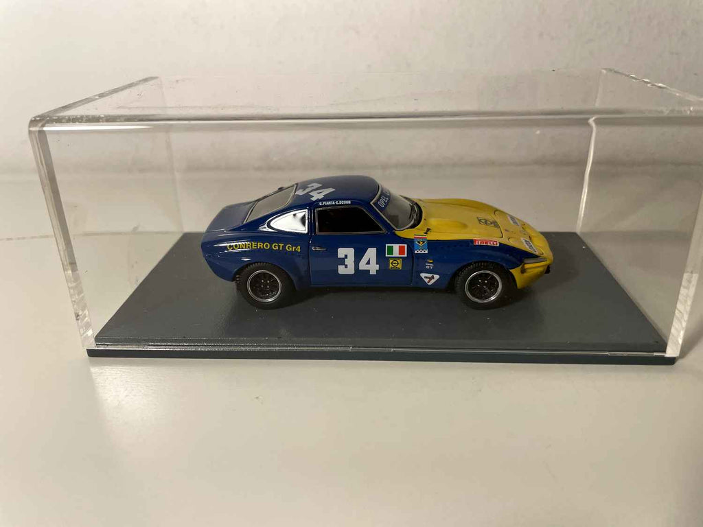 Opel GT Conrero bleue et jaune numéro 34 - collection NEO scale models
