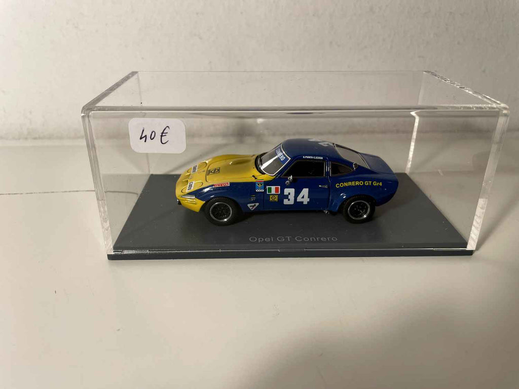 Opel GT Conrero bleue et jaune numéro 34 - collection NEO scale models