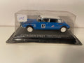 Citroën DS 21 bleue et toit blanc cassé numéro 87 - Marathon Londres-Sydney de 1968