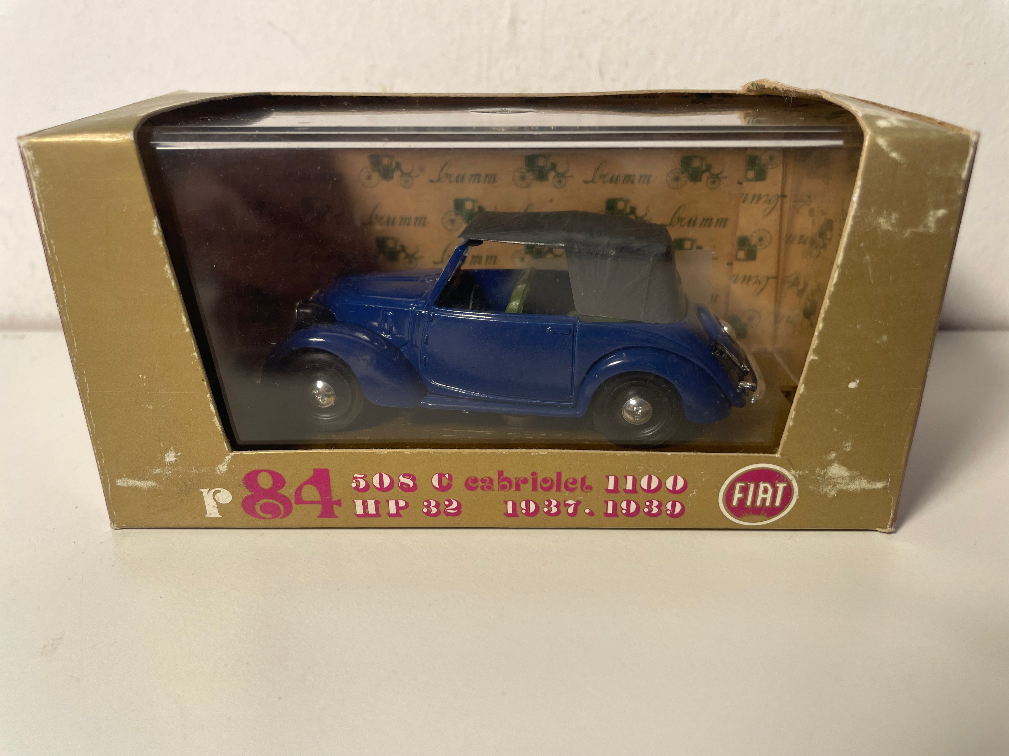 Fiat 508C Cabriolet 1100 HP32 bleue 1937-1939 - collection BRUMM série ORO R84