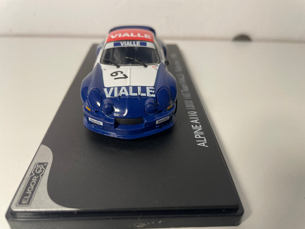 Renault Alpine A110 1800 16S Team VIALLE azul, branco e vermelho número 67 de 1978 - rallycross