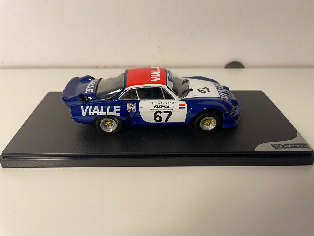 Renault Alpine A110 1800 16S Team VIALLE azul, branco e vermelho número 67 de 1978 - rallycross