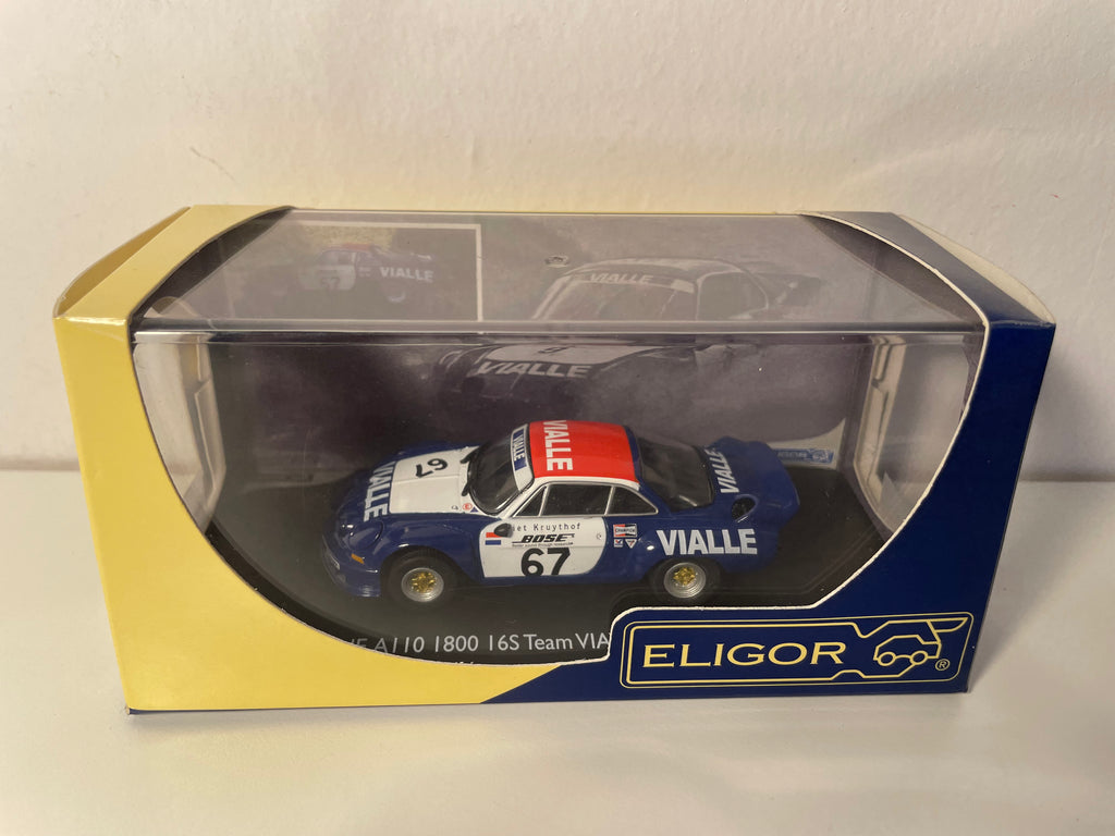 Renault Alpine A110 1800 16S Team VIALLE azul, branco e vermelho número 67 de 1978 - rallycross