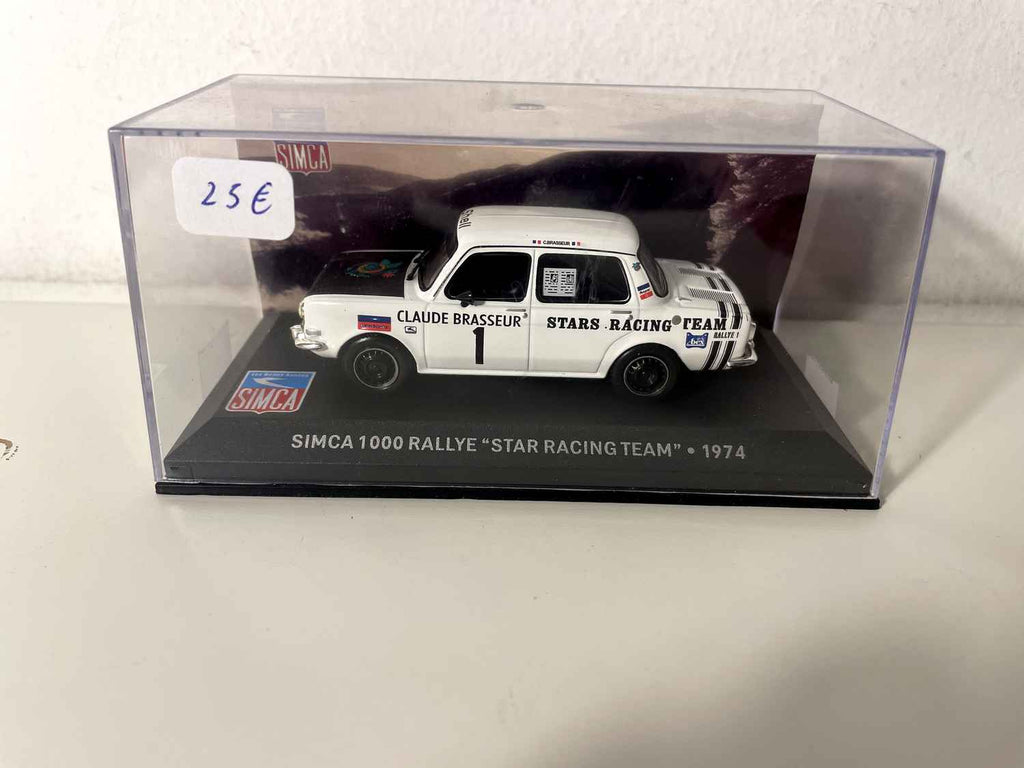 SIMCA 1000 Rallye "Star Racing Team" branco e preto de 1974